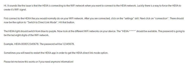 HEXA Direct Link Mode