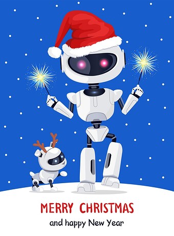 merry-christmas-robot-sparkler-vector-19602729