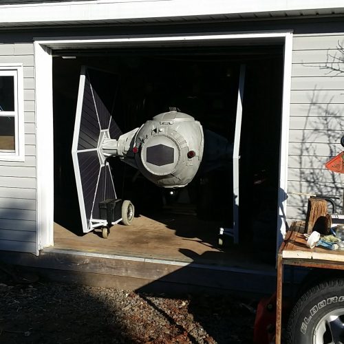 The Tie Fighter ready to roll out
