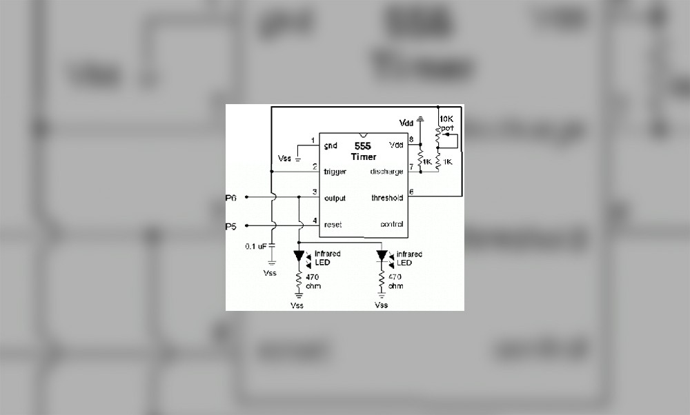 IR Detector Circuit using 555 Timer IC