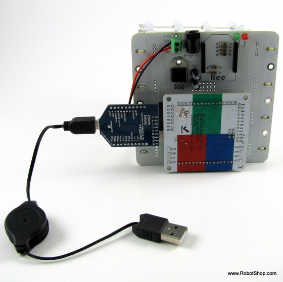 Rainbowduino with Serial Interface (UartSB) and USB Cable