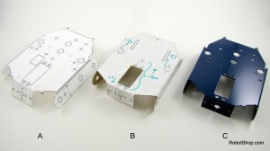 Cadres prototypes fabriqués à partir de (a) papier, (b) carton, et (c) métal.