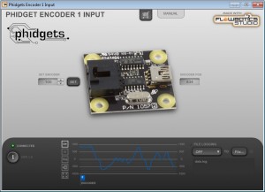 FlowBotics App for Phidgets USB Encoder 1 Input - Interface