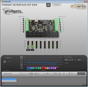 FlowBotics App for Phidgets USB Interface 8/8/8 - Interface