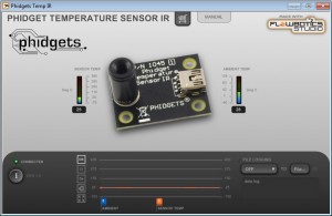 FlowBotics App for Phidgets USB Temperature Sensor - Interface