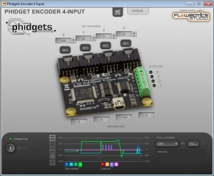 FlowBotics App for Phidgets USB Encoder 4-Input - Interface