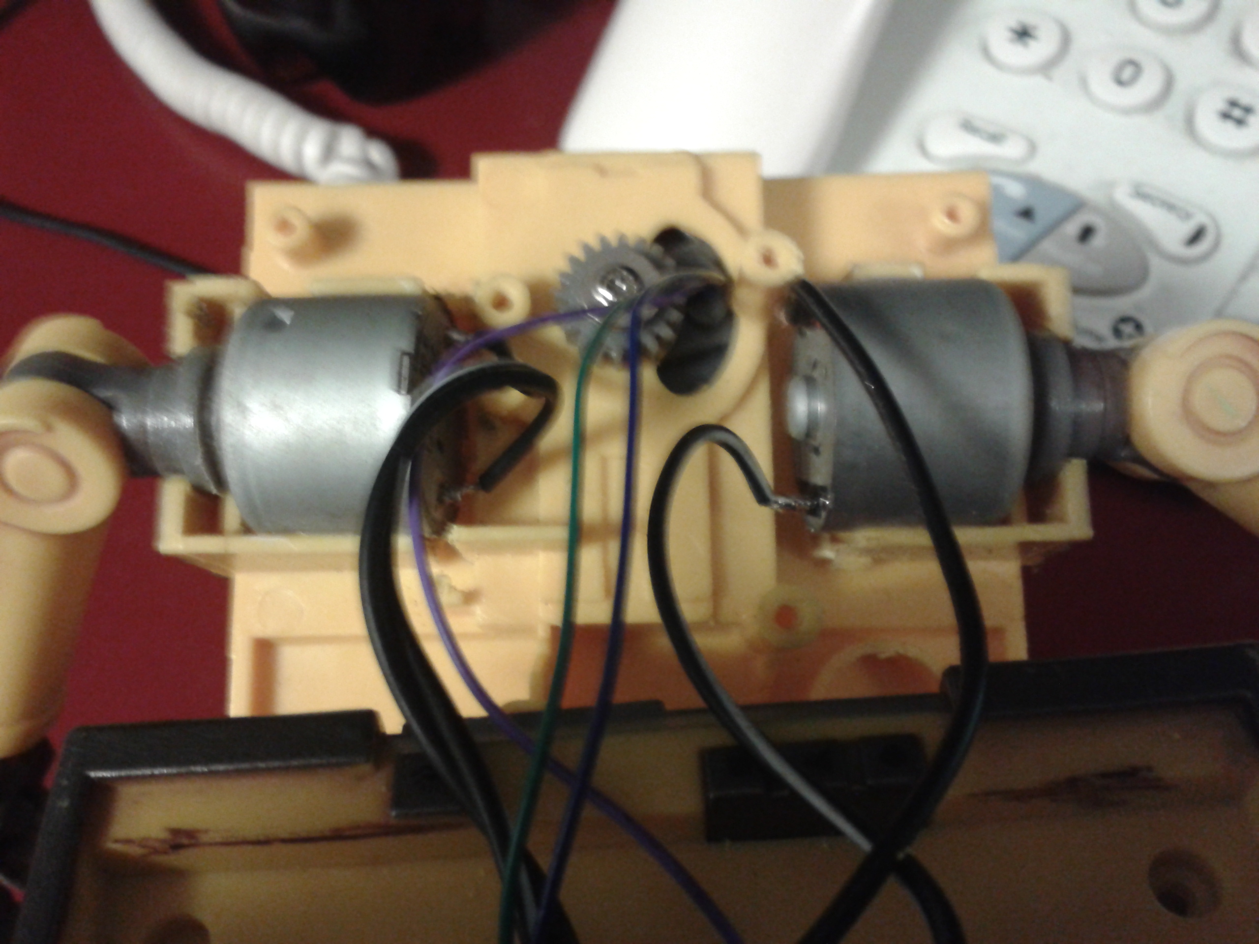Arm motors fitted, however not attached to arms just yet...