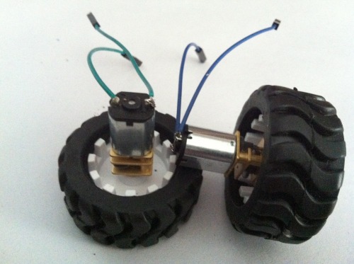 Pololu micrometal gear motors and wheels