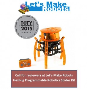 Call for reviewers-Hexbug Programmable Robotics Spider Kit