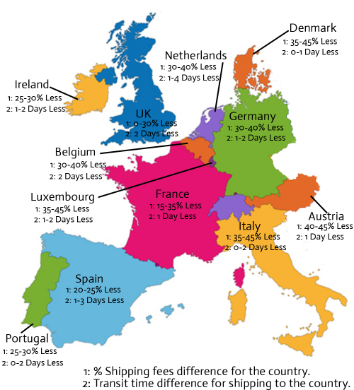 Europe Savings Map