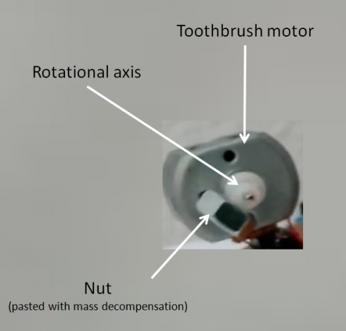 Nut glued to create vibrations