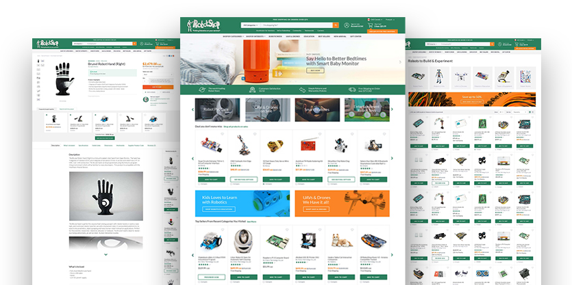 This new website design will ensure an improved navigation experience for customers as well as provide easier access to robotics goods.
