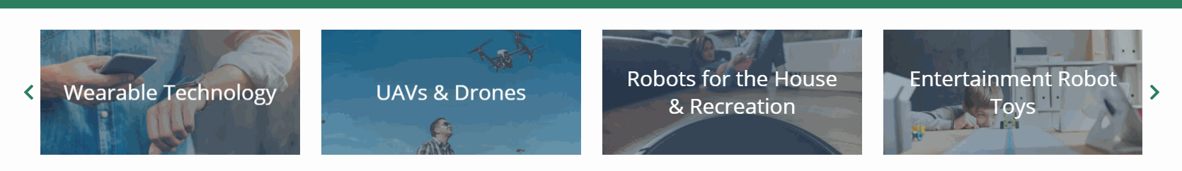 Lifestyle imagery for RobotShop's categories.