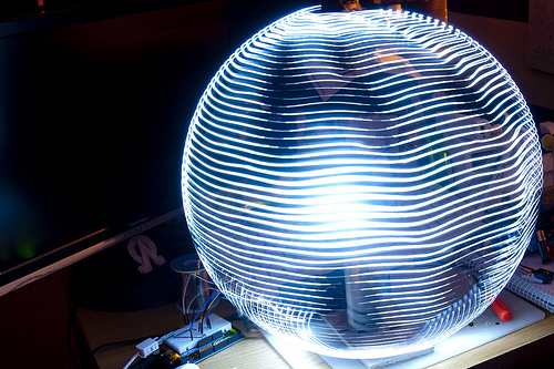Light orb displaying an image