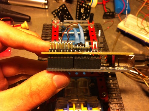 The PCB to Arduino connection.