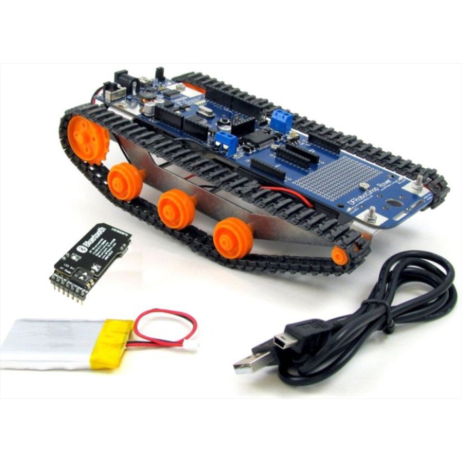 DFRobotShop Rover V2 - Arduino Compatible Tracked Robot (Bluetooth Kit)