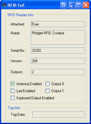 Windows RFID Control Panel