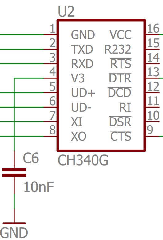 Online schematic implementing the 3V3 violation