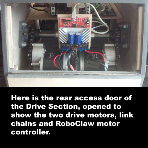 RoboClaw motor controller in rear