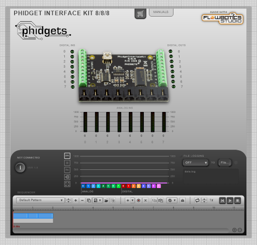 FlowBotics Phidgets 8/8/8 Interface App