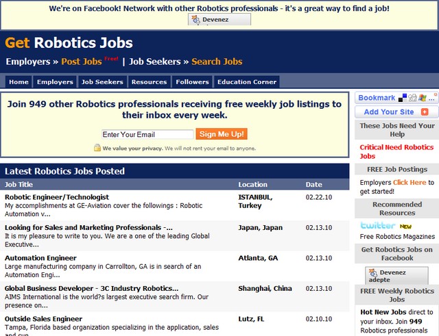 Get Robotics Jobs