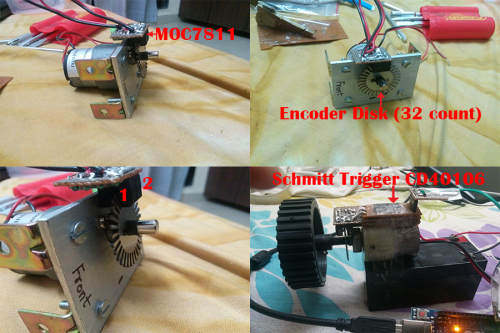 I used 2 MOC7811 and a position encoder disk which has 32 sections. 